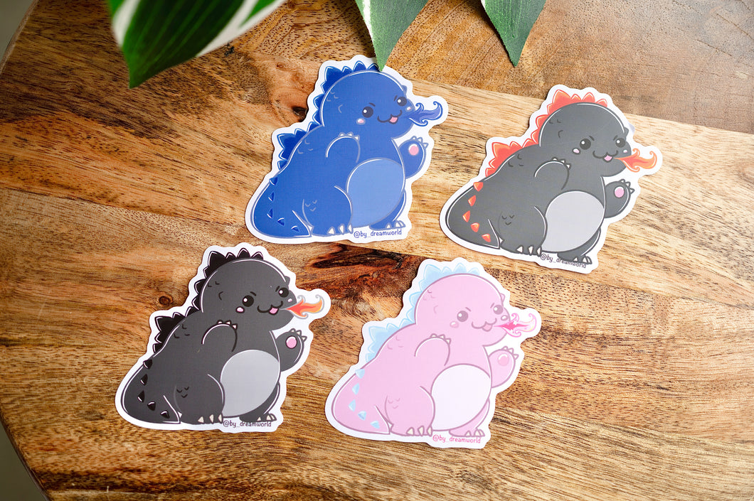 Dreamy Godzilla Collection - Matte Vinyl Sticker