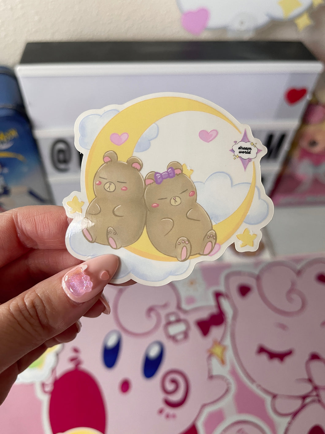 Sweet Dreams Beary and Biji - clear sticker