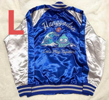 Load image into Gallery viewer, Sanrio Hangyodon Satin Jacket Embroidery Black Sukajan
