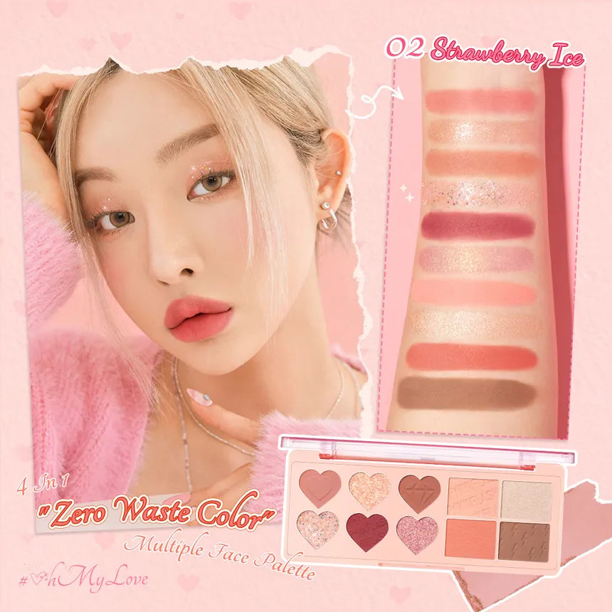 PINKFLASH - Highlighter Blusher Multi Palette - 2 Colors