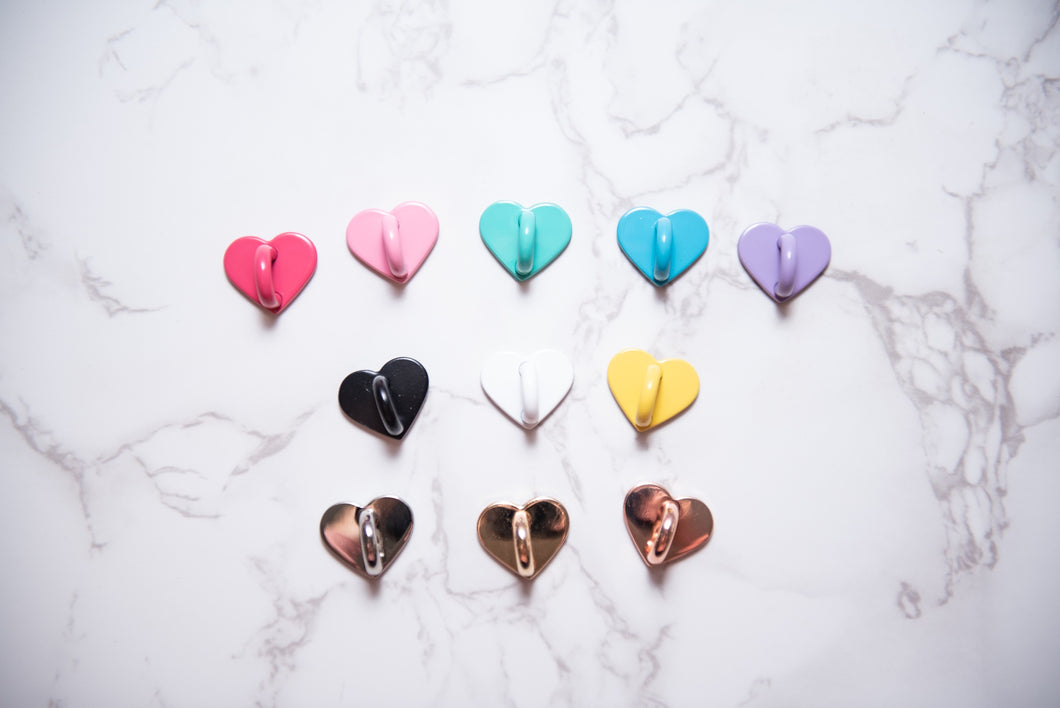 Heart Phone Hooks with Adhesive