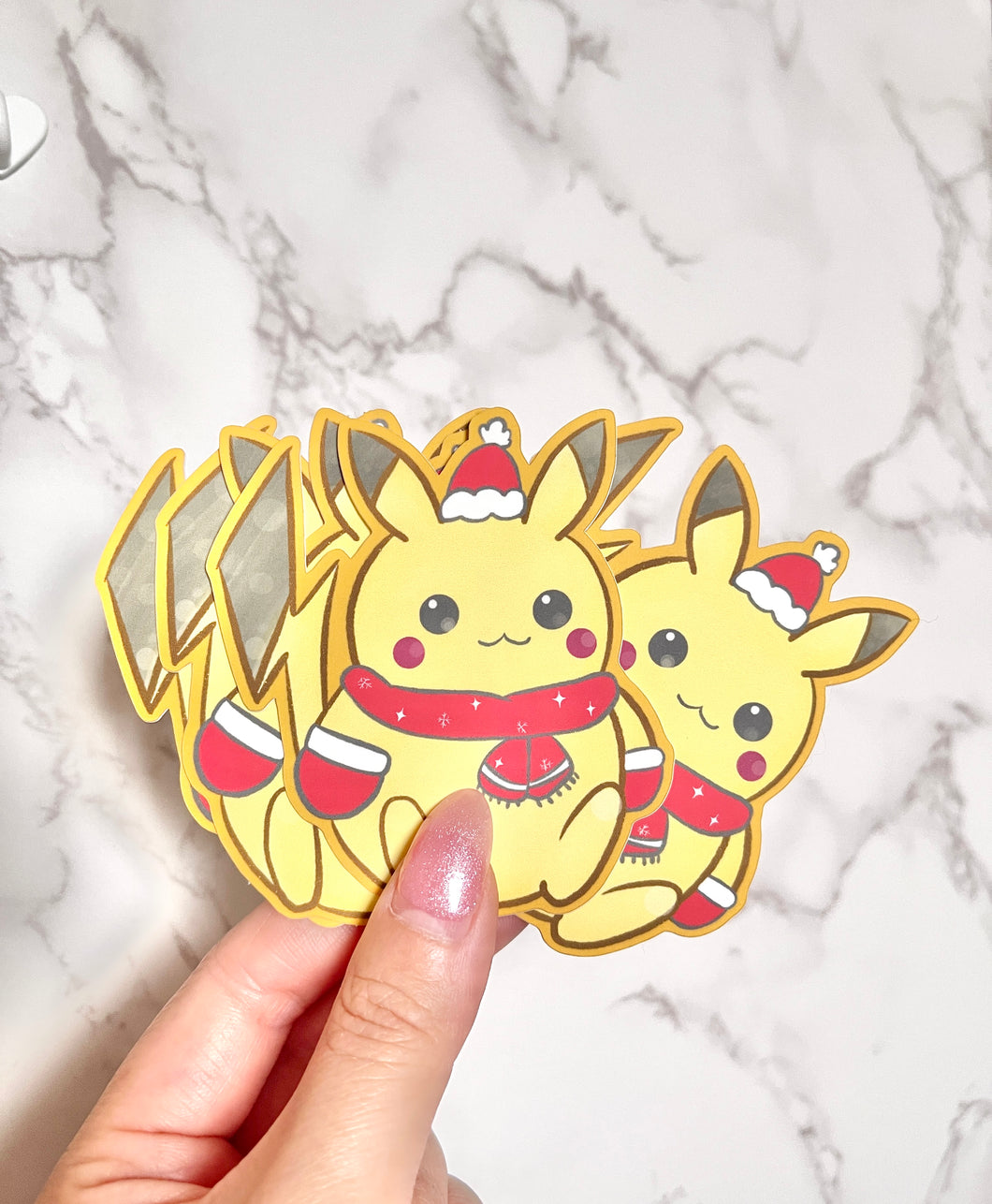 Festive Chonkachu Matte Sticker